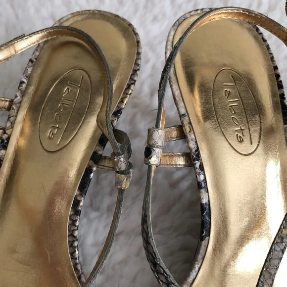 {TALBOTS} Snakeskin Slingback sandals, size 7M EUC - Picture 6 of 7